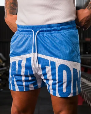 MNation Lay Up 3.5" Shorts - Azure Blue