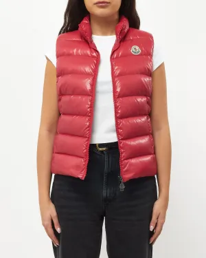 Moncler Red Ghany Down Puffer Vest - 1