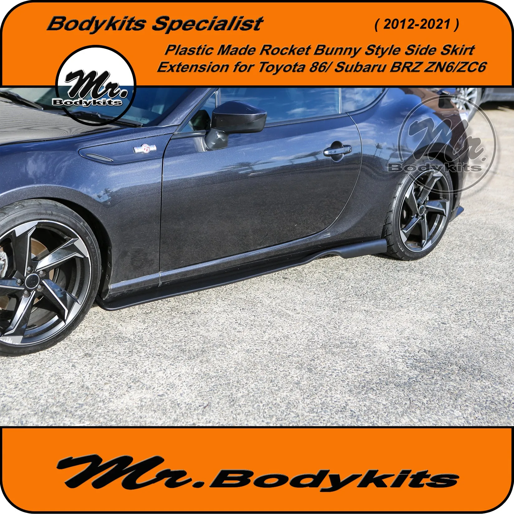Mr Plastic Made Rocket Bunny Style Side Skirt Extension For Toyota 86 / Subaru BRZ 2012-2021