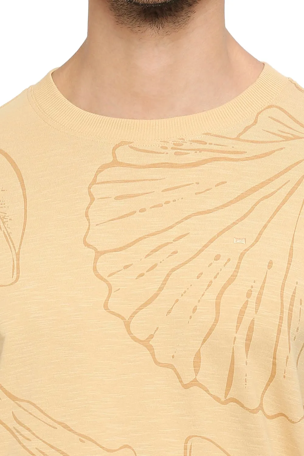 Muscle Fit Cotton Printed Crew T-shirts