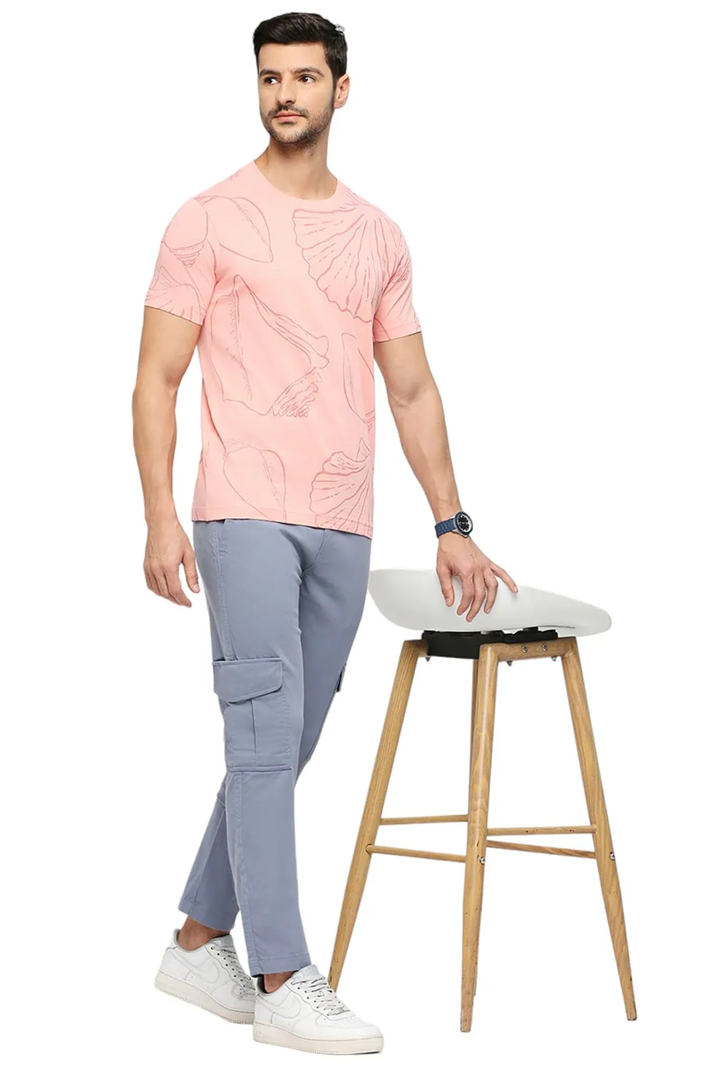 Muscle Fit Cotton Printed Crew T-shirts