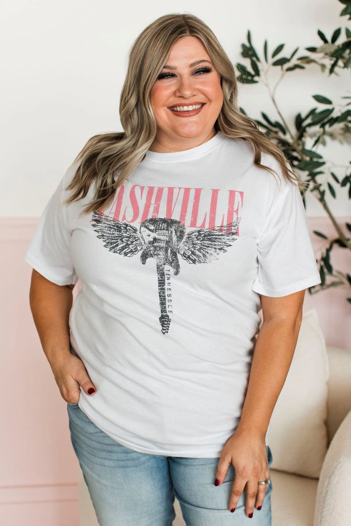 Nashville Sounds Graphic Tee- White