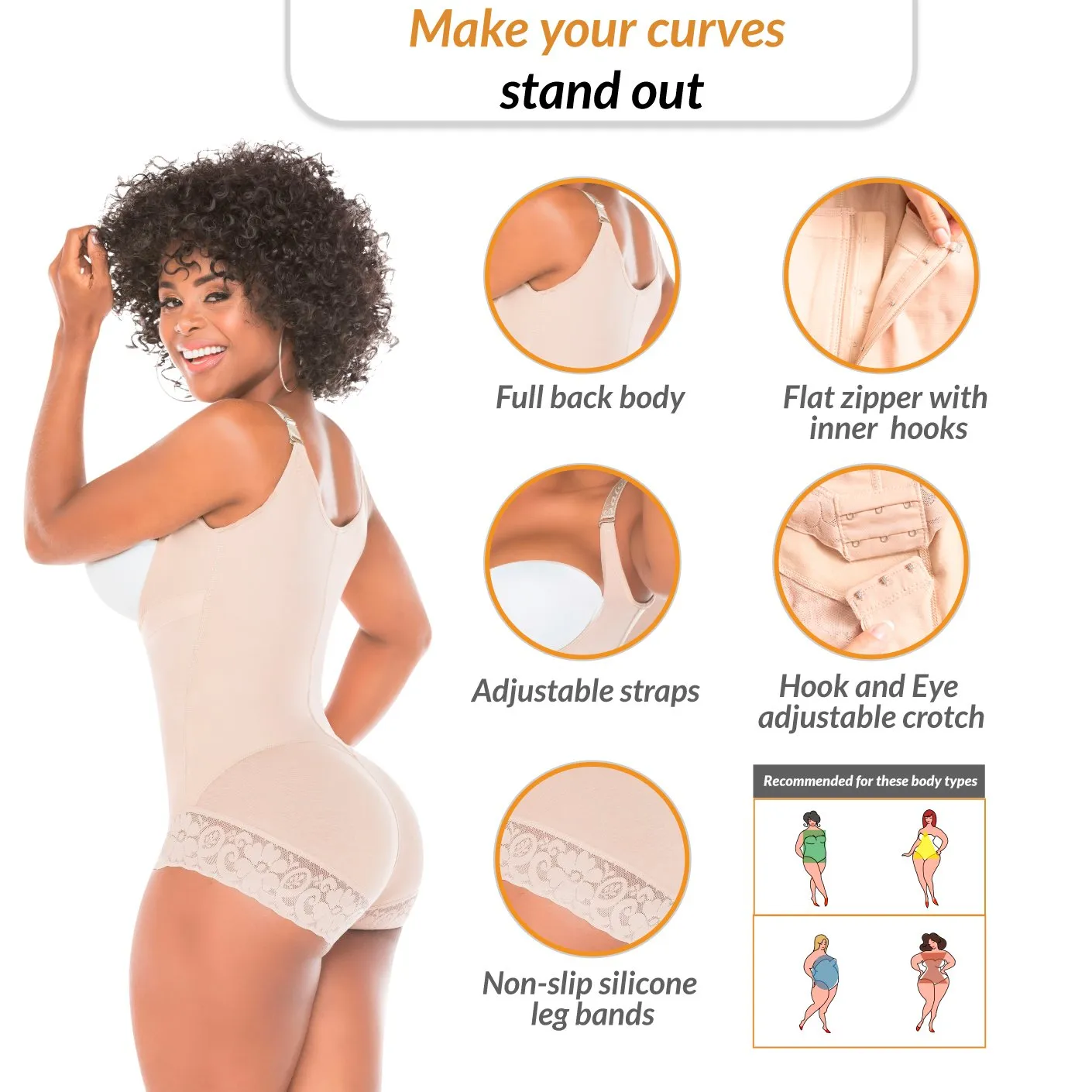 Natural Butt Lifter Tummy Control Hiphugger Bodysuits