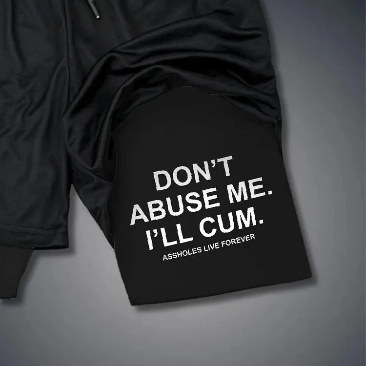 NEW Siirigo Don’t Abuse Me - 2 in 1 Men's Gym Performance Shorts, Sz XS (Fits up to 30inch waist), Retails $54