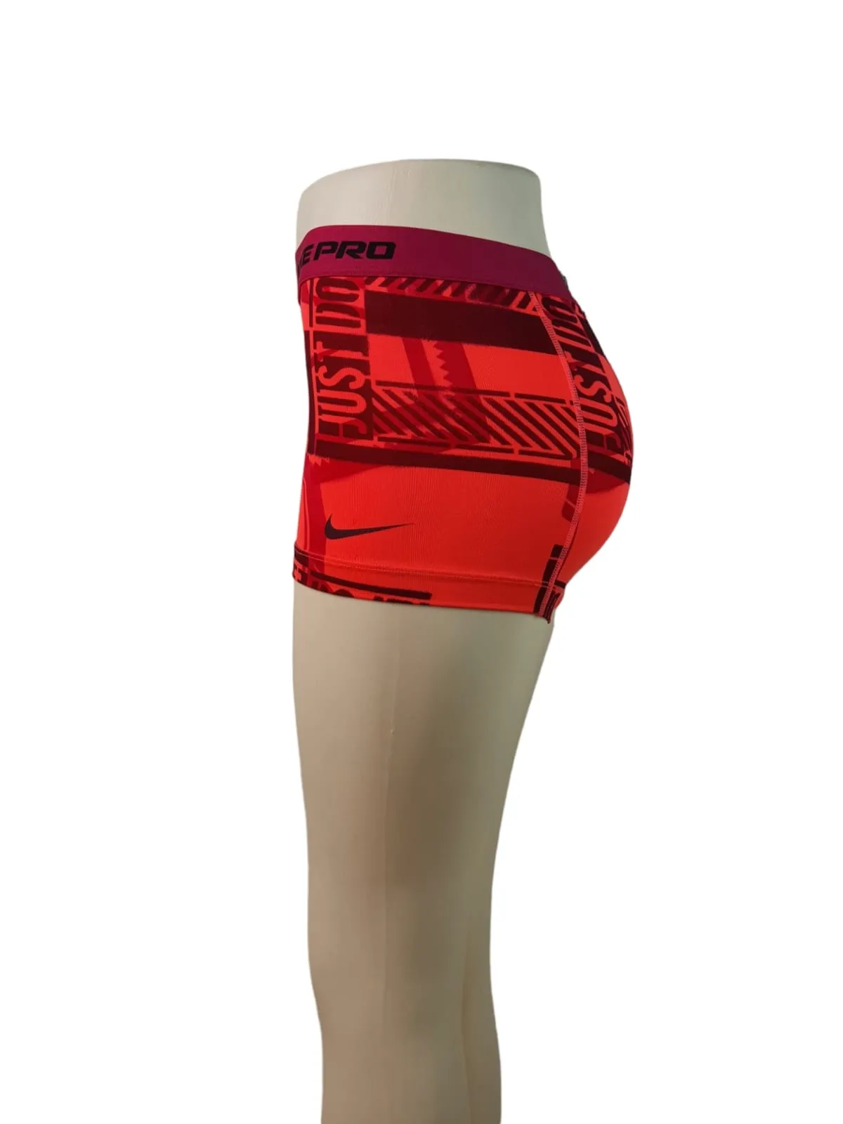 Nike Pro Orange Printed Cycling Short (S)