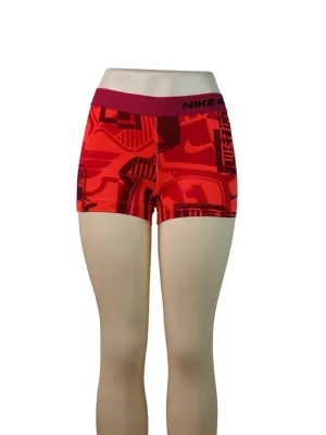 Nike Pro Orange Printed Cycling Short (S)