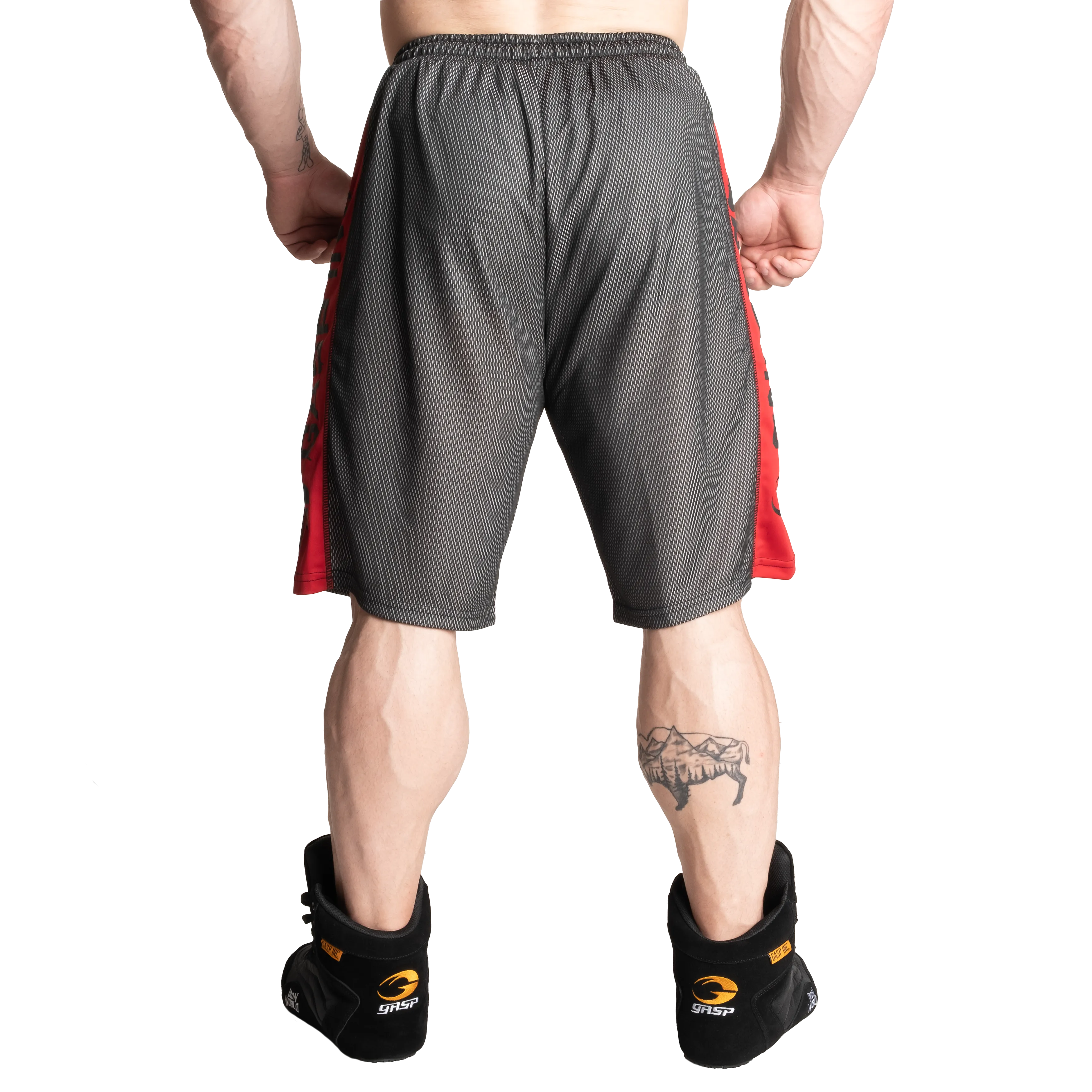 No1 mesh shorts, Black / Red