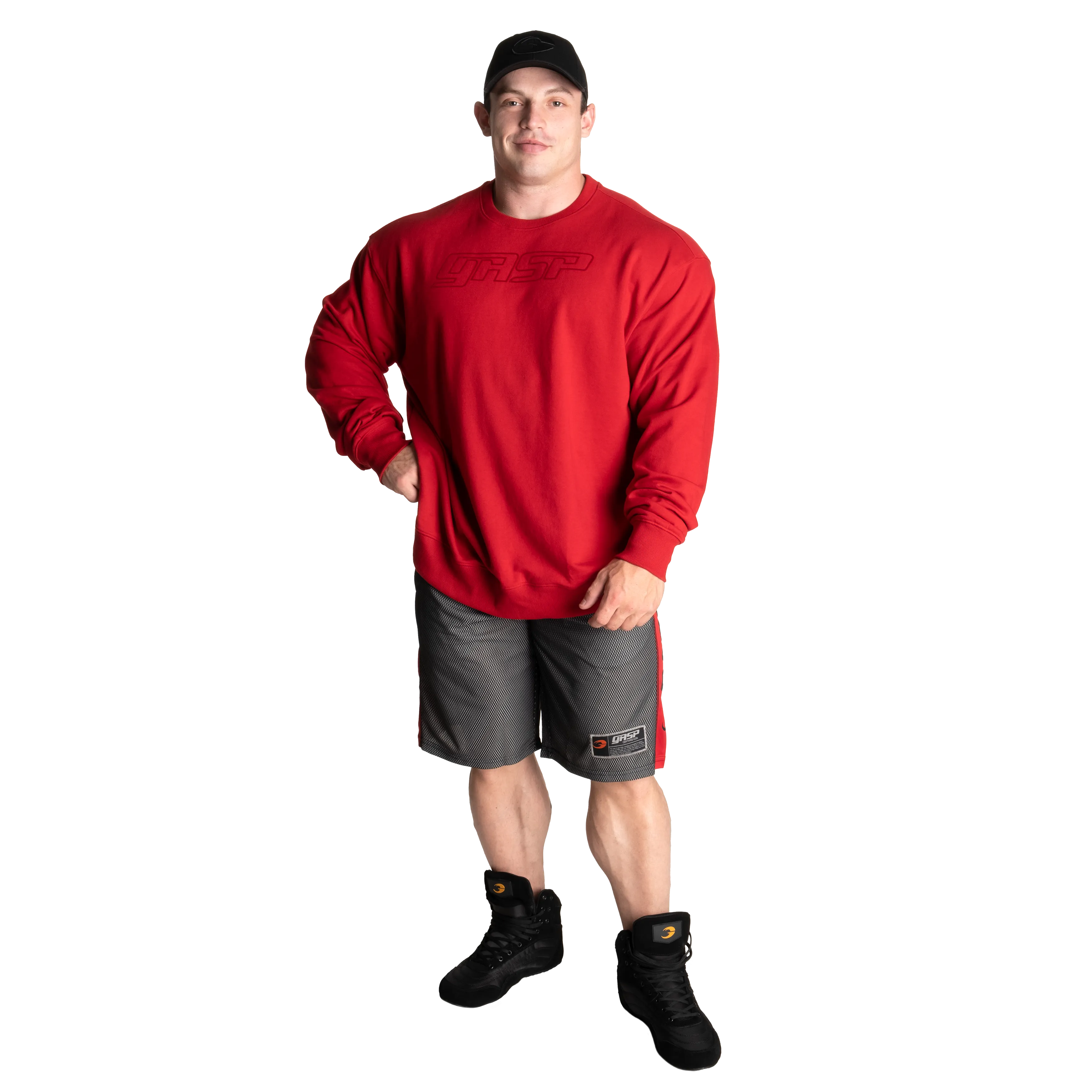 No1 mesh shorts, Black / Red