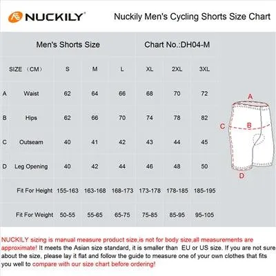 Nuckily MB008 Mens Cycling Shorts (Black/Red)