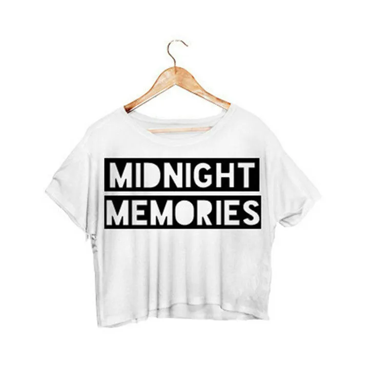 Nutella Print White Crop Tops Summer Short Sleeve T shirts Harajuku Fitness Women Fashion Kawaii T-shirt F1003