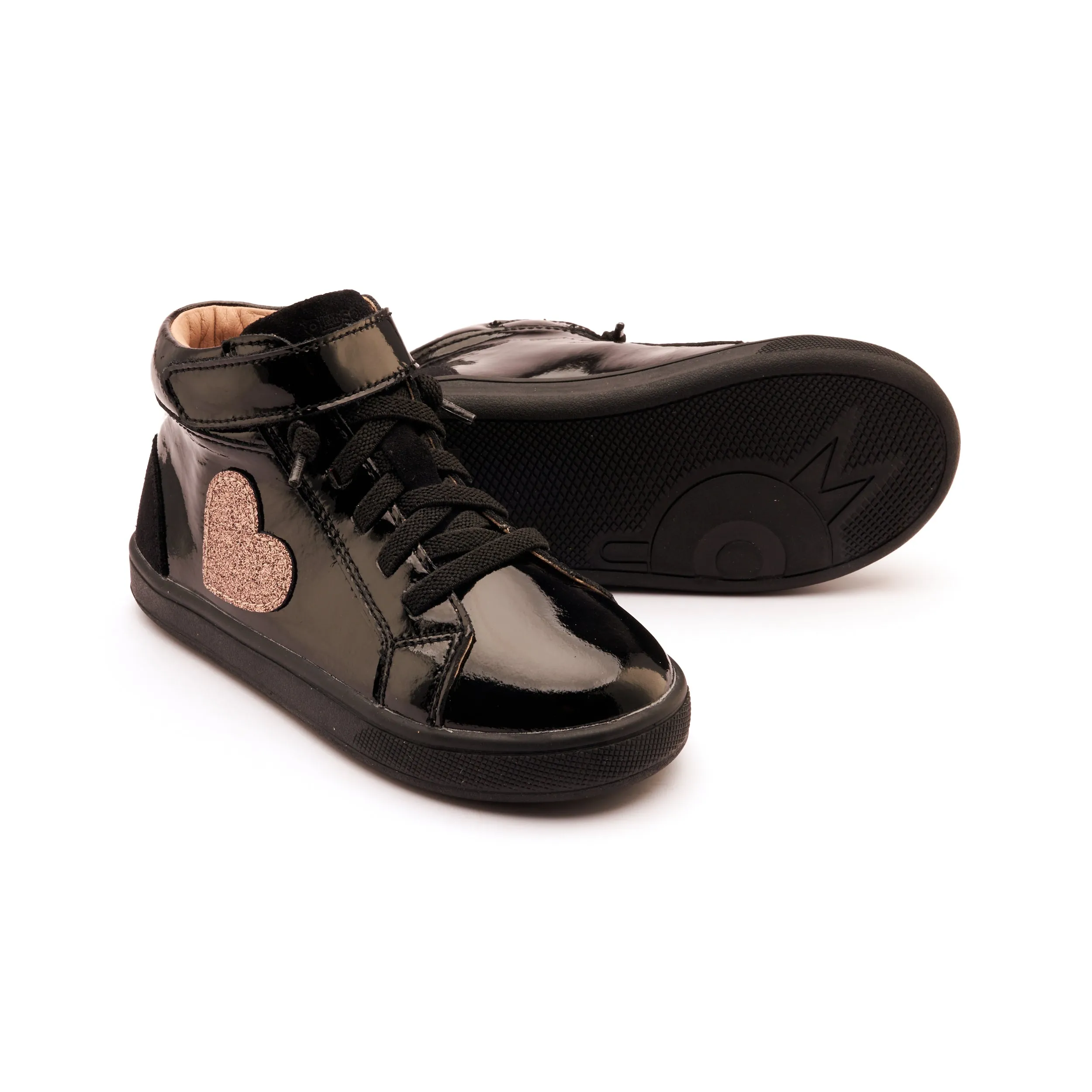 OLD SOLES FESTIVE KIX - BLACK PATENT