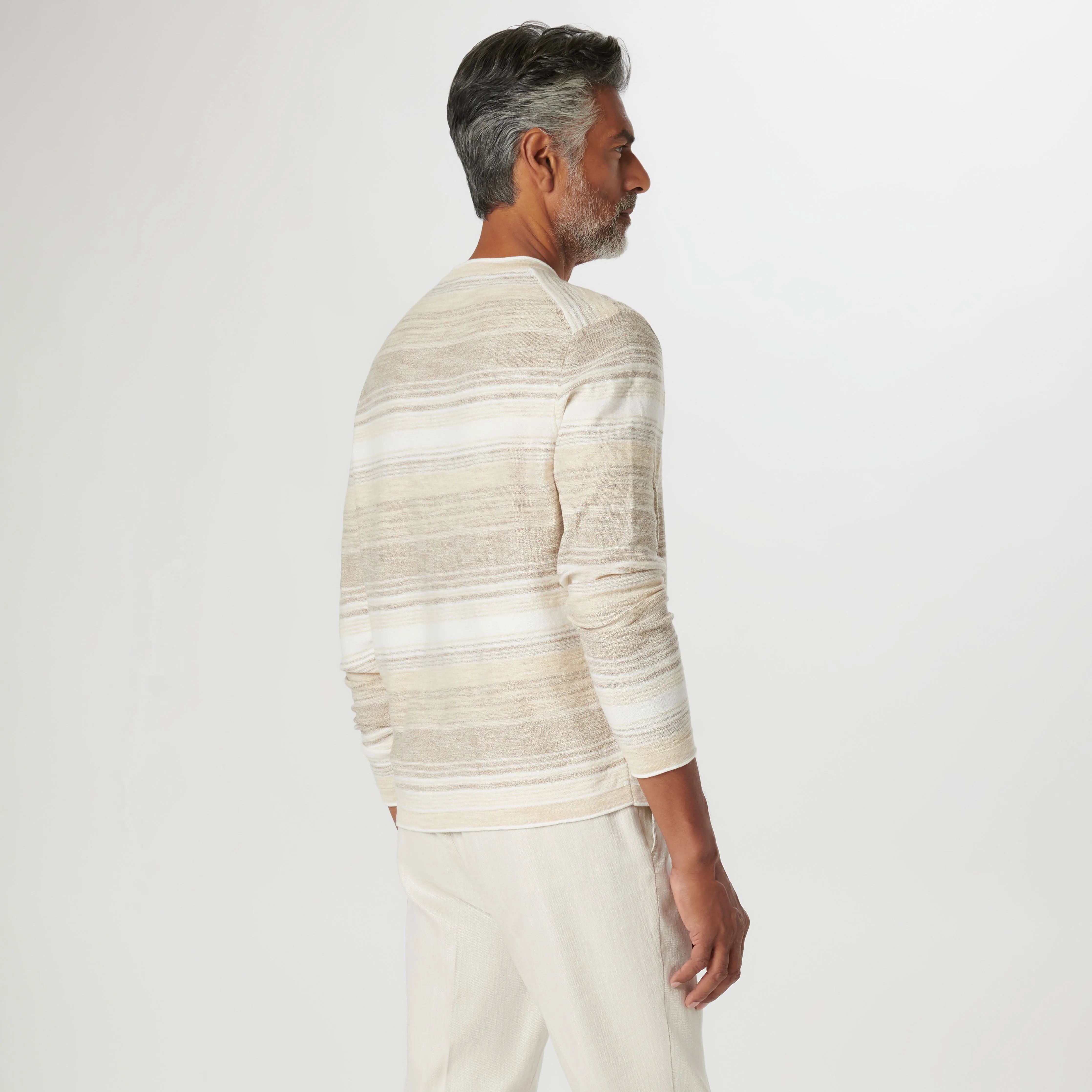 Ombre Stripe Crew Neck Sweater