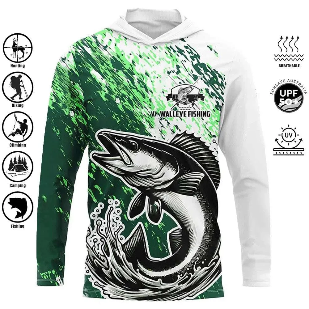 Pelagic Pro Series Men Fishing Hooded Shirt - UPF 50  Sun Protection
