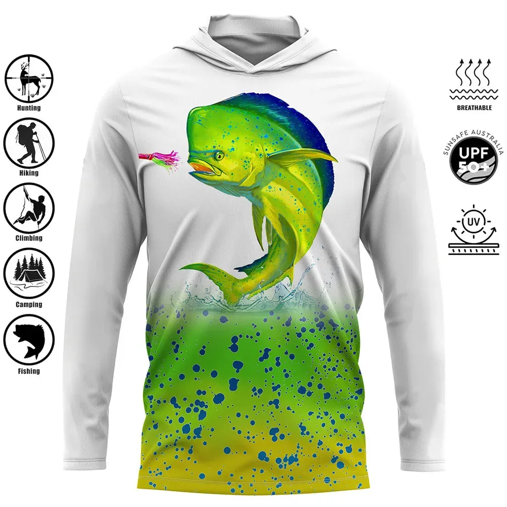 Pelagic Pro Series Men Fishing Hooded Shirt - UPF 50  Sun Protection
