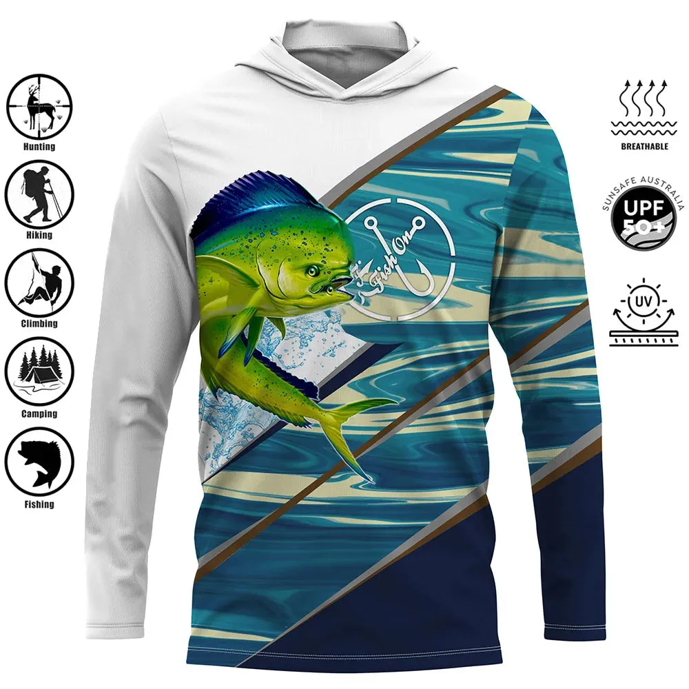 Pelagic Pro Series Men Fishing Hooded Shirt - UPF 50  Sun Protection