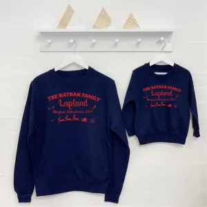 Personalised Lapland Magical Adventure Navy Sweatshirts