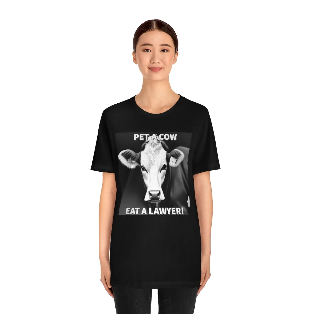 PET A COW B&W Short Sleeve Tee