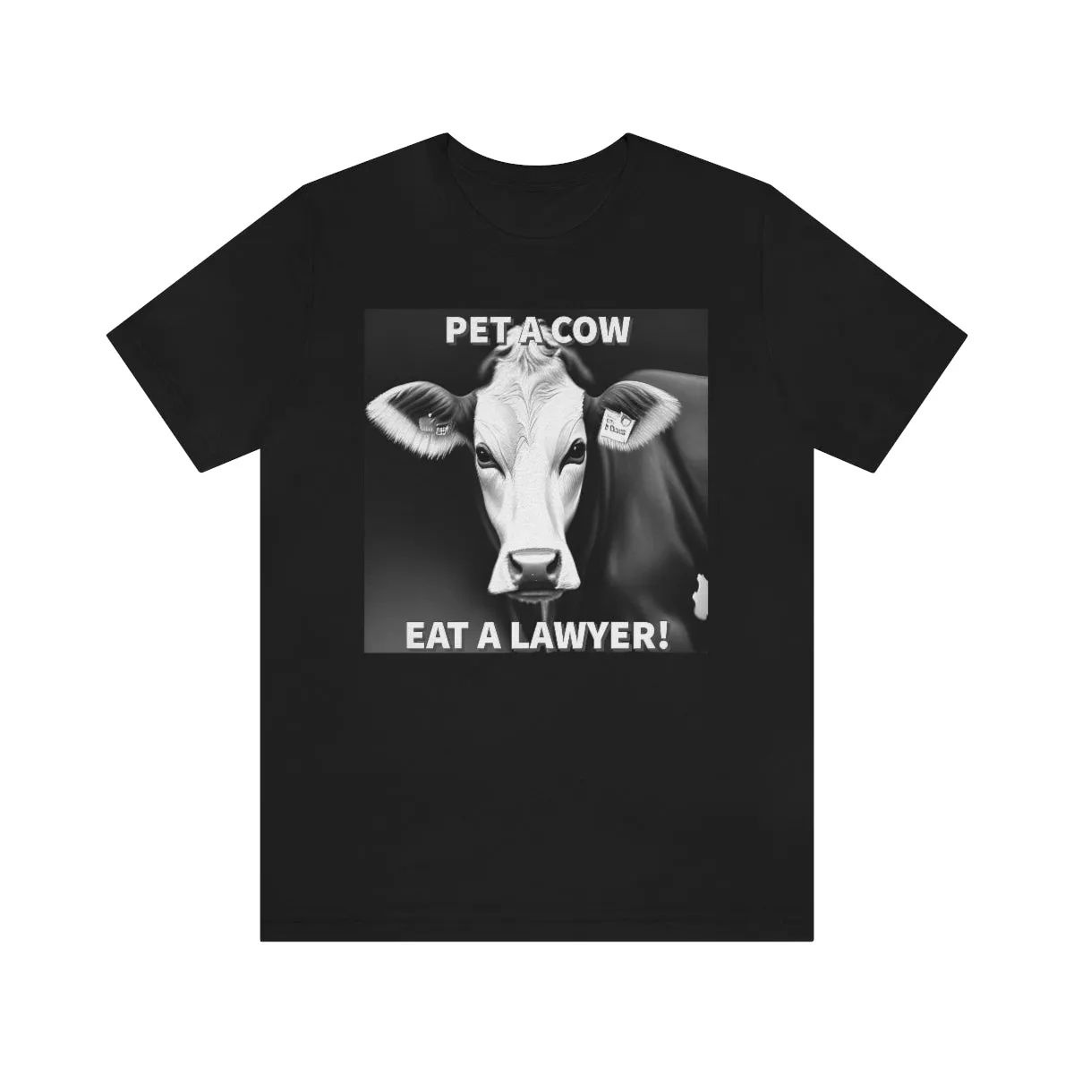PET A COW B&W Short Sleeve Tee