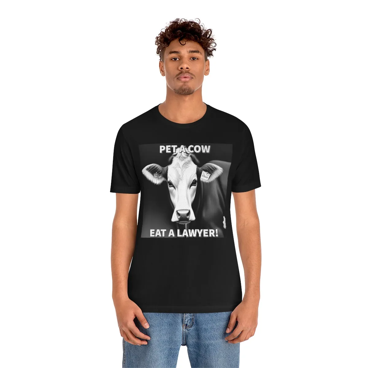 PET A COW B&W Short Sleeve Tee
