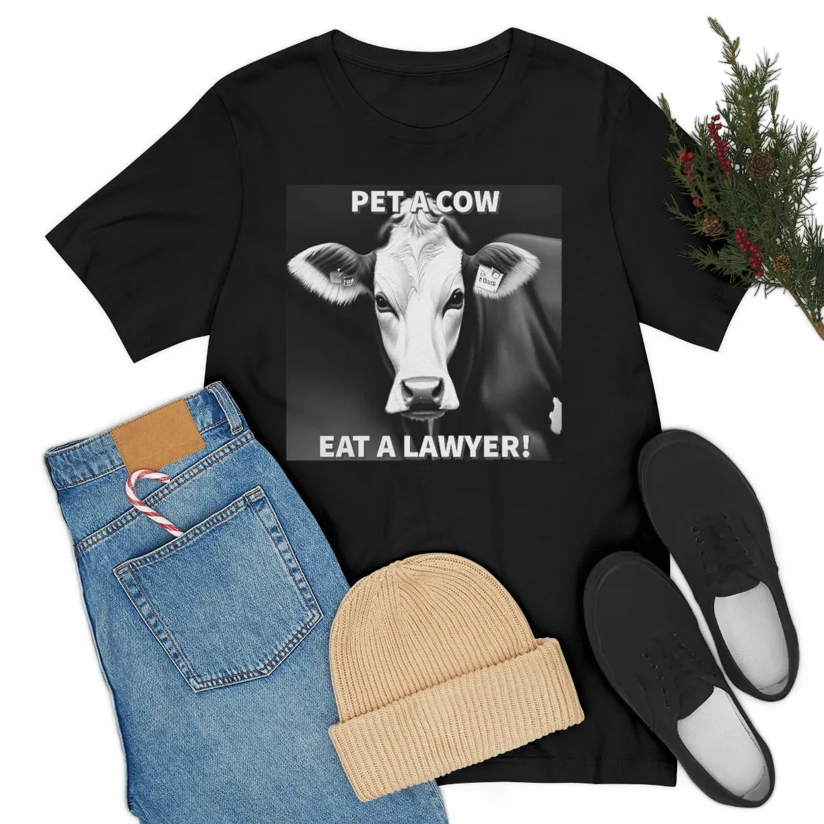 PET A COW B&W Short Sleeve Tee