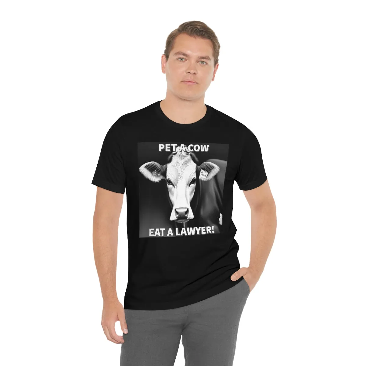 PET A COW B&W Short Sleeve Tee