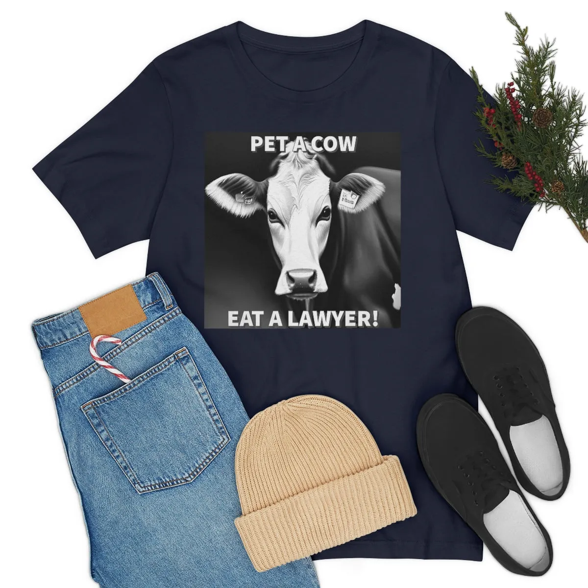 PET A COW B&W Short Sleeve Tee