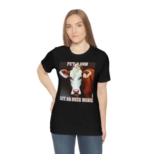 Pet A Cow Eat An Uber Driver Short Sleeve Tee