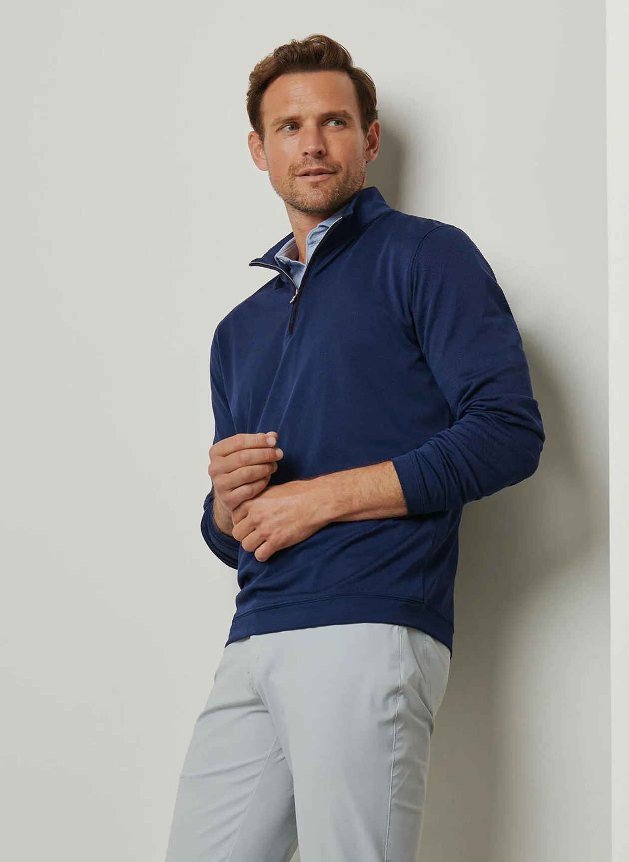 Peter Millar Albatross Cotton-Blend Piqué Quarter-Zip