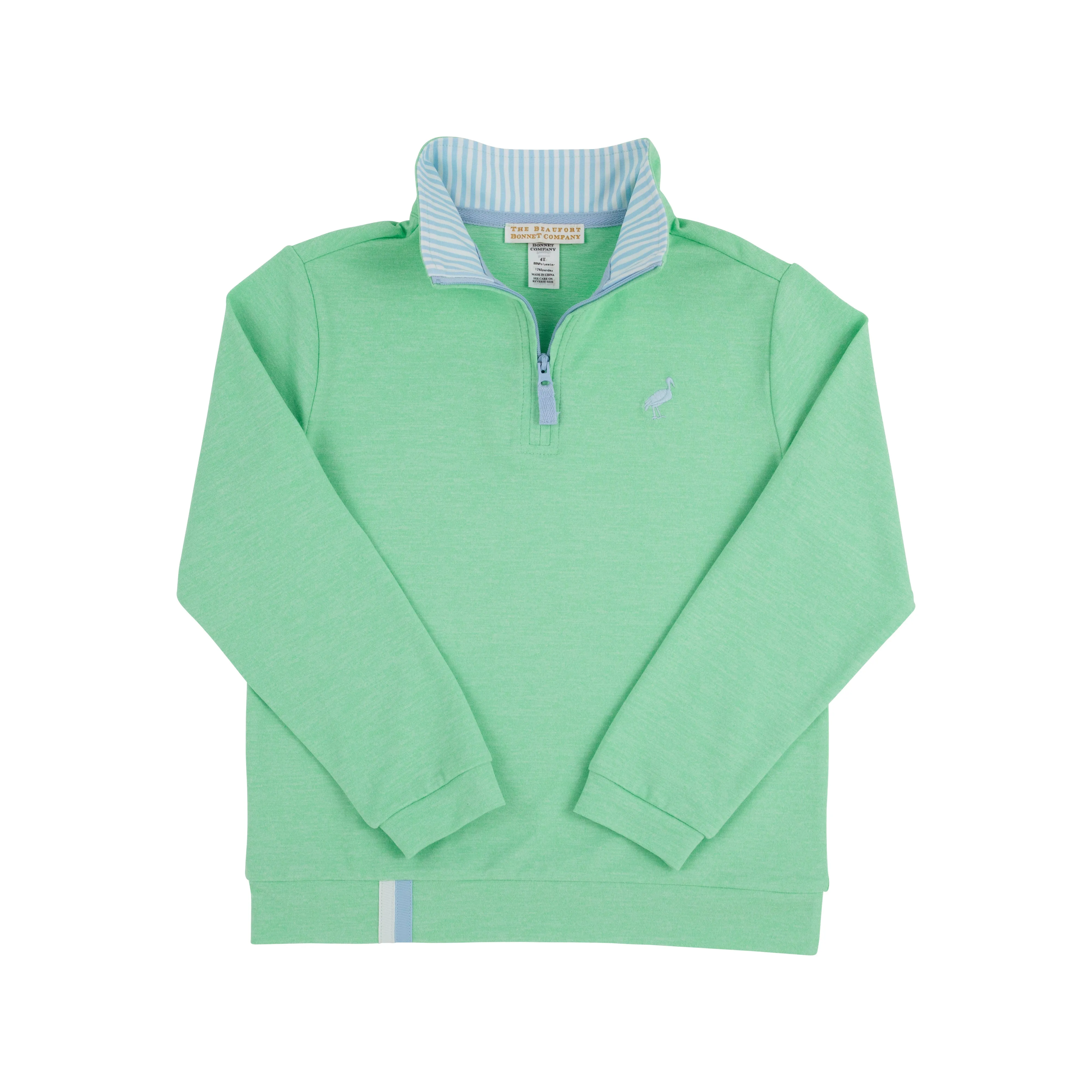 Prepletic™ Hayword Half-Zip - Grace Bay Green with Beale Street Blue Stripe