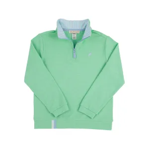 Prepletic™ Hayword Half-Zip - Grace Bay Green with Beale Street Blue Stripe