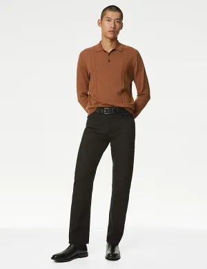 Pure Cotton Straight Fit Jeans Black