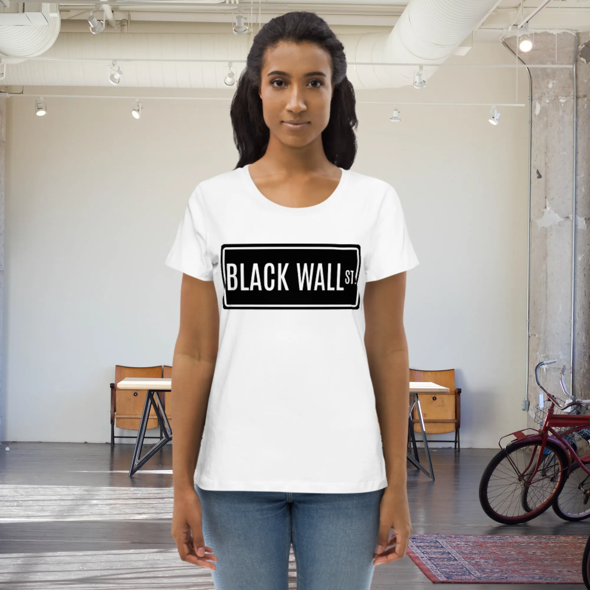 "BLACK WALL STREET" Women's Fitted Eco Tee