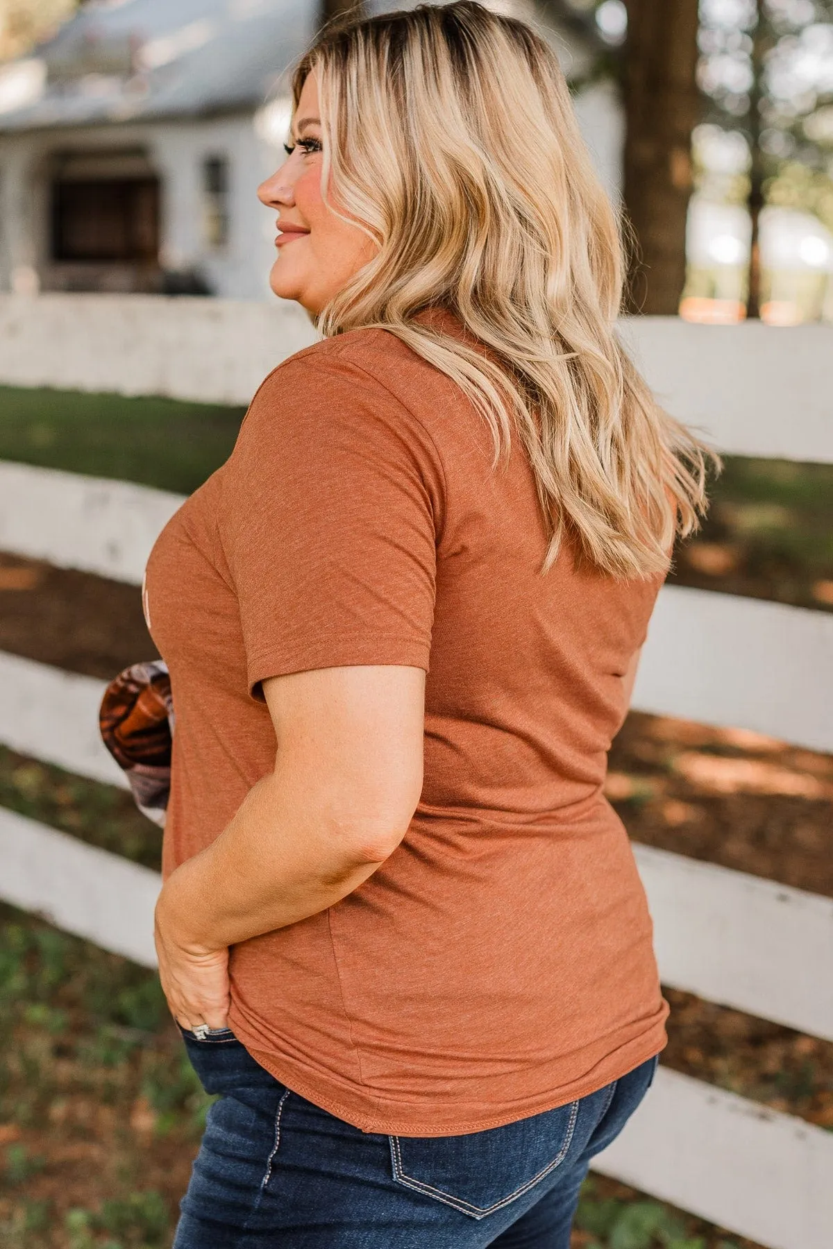 "Coffee & Grace" Graphic Tee- Burnt Orange