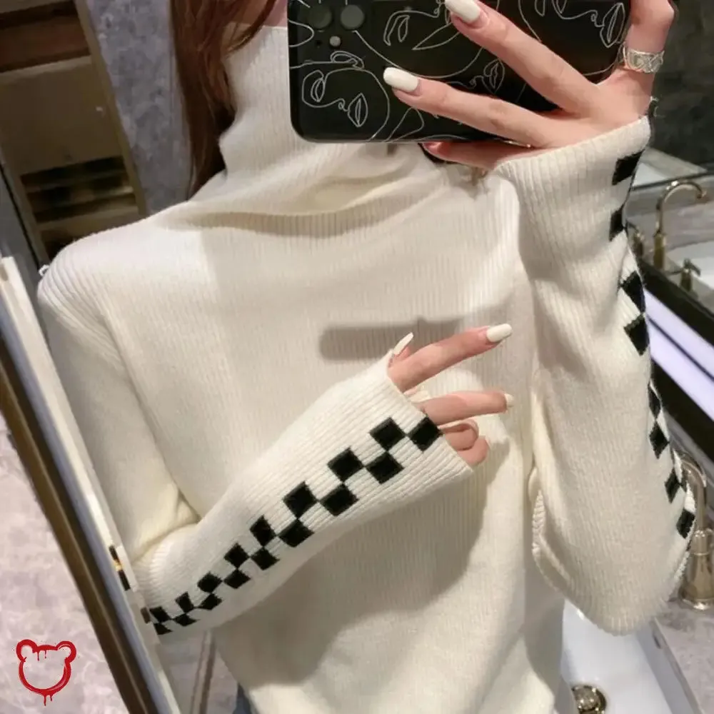 "Cozy Long-sleeve Turtleneck Sweater"