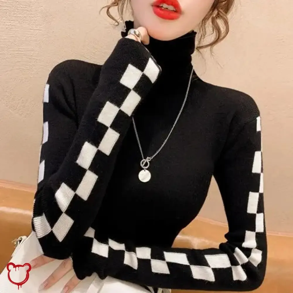 "Cozy Long-sleeve Turtleneck Sweater"