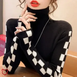 "Cozy Long-sleeve Turtleneck Sweater"