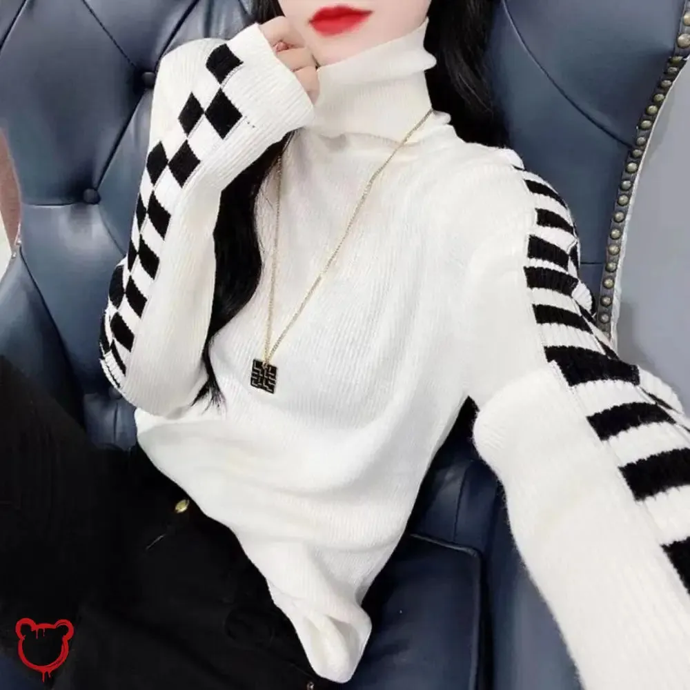 "Cozy Long-sleeve Turtleneck Sweater"