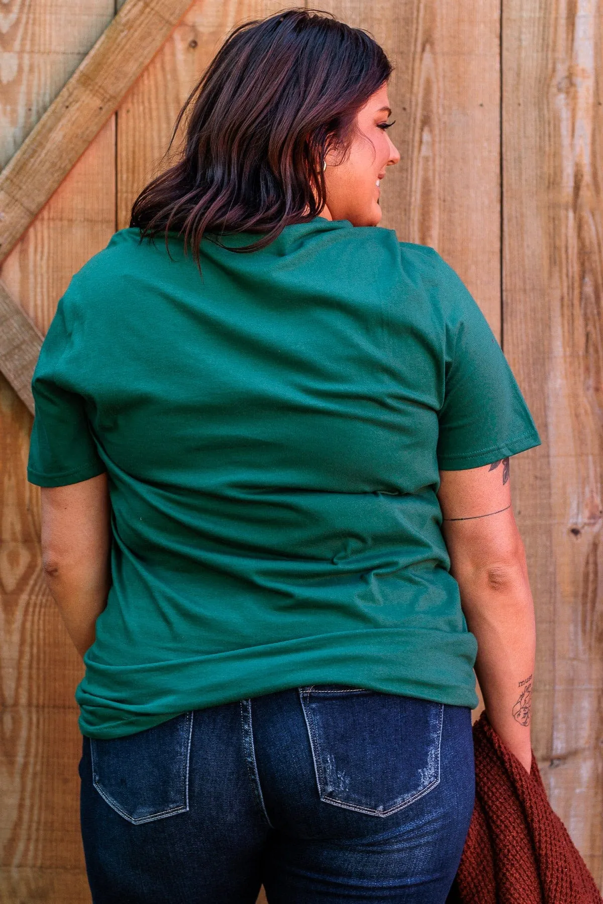 "Harvest Your Happiness" Graphic Tee- Dark Jade