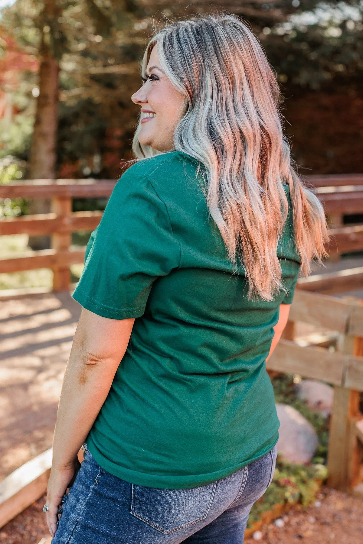 "Harvest Your Happiness" Graphic Tee- Dark Jade