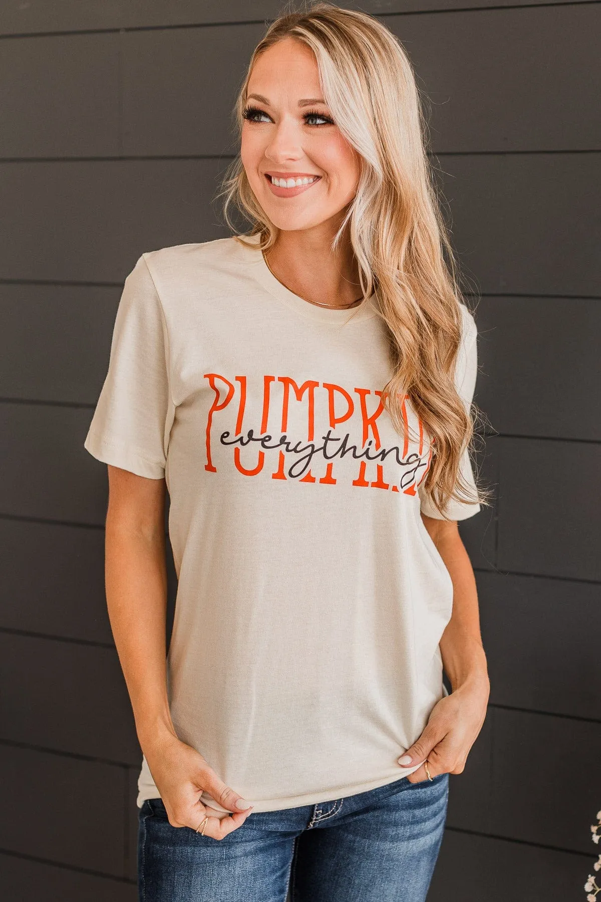 "Pumpkin Everything" Graphic Tee- Cream