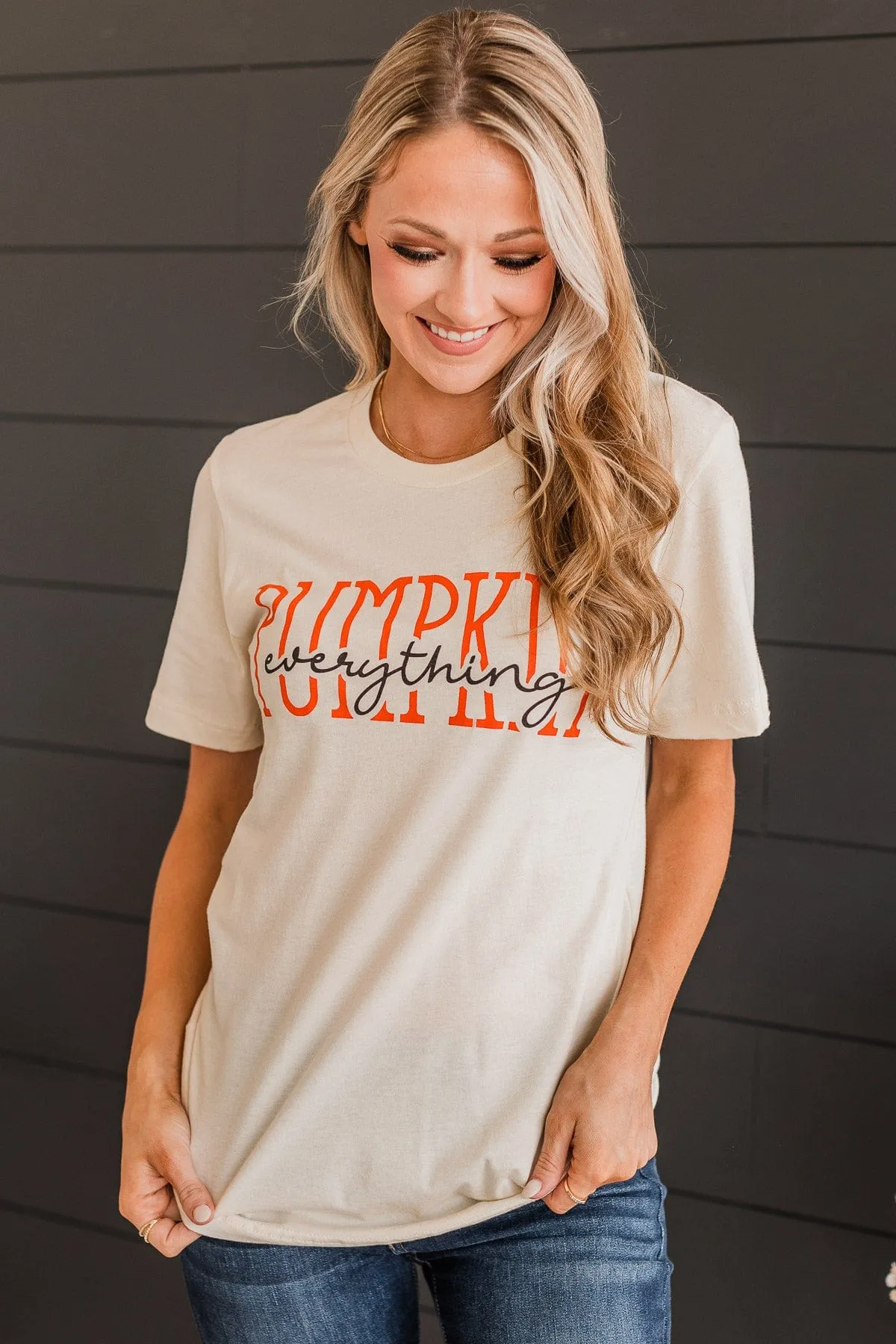 "Pumpkin Everything" Graphic Tee- Cream