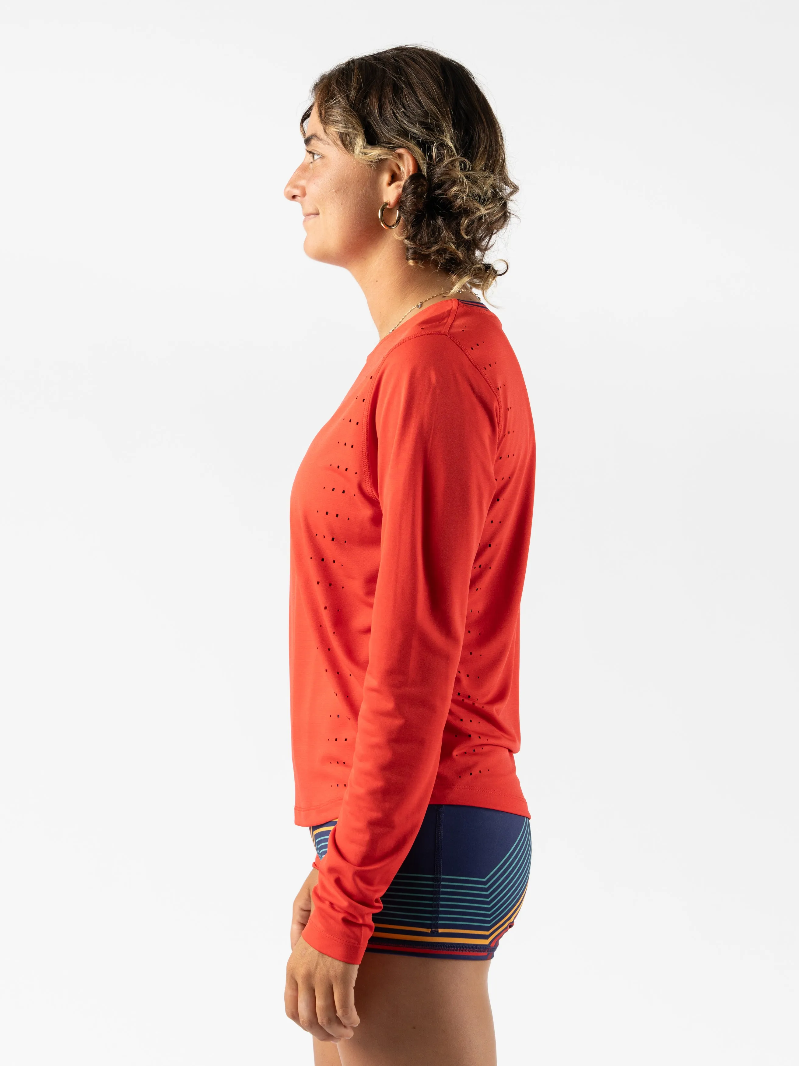 rabbit - Race Pace Tee LS - Fiery Red - Women's