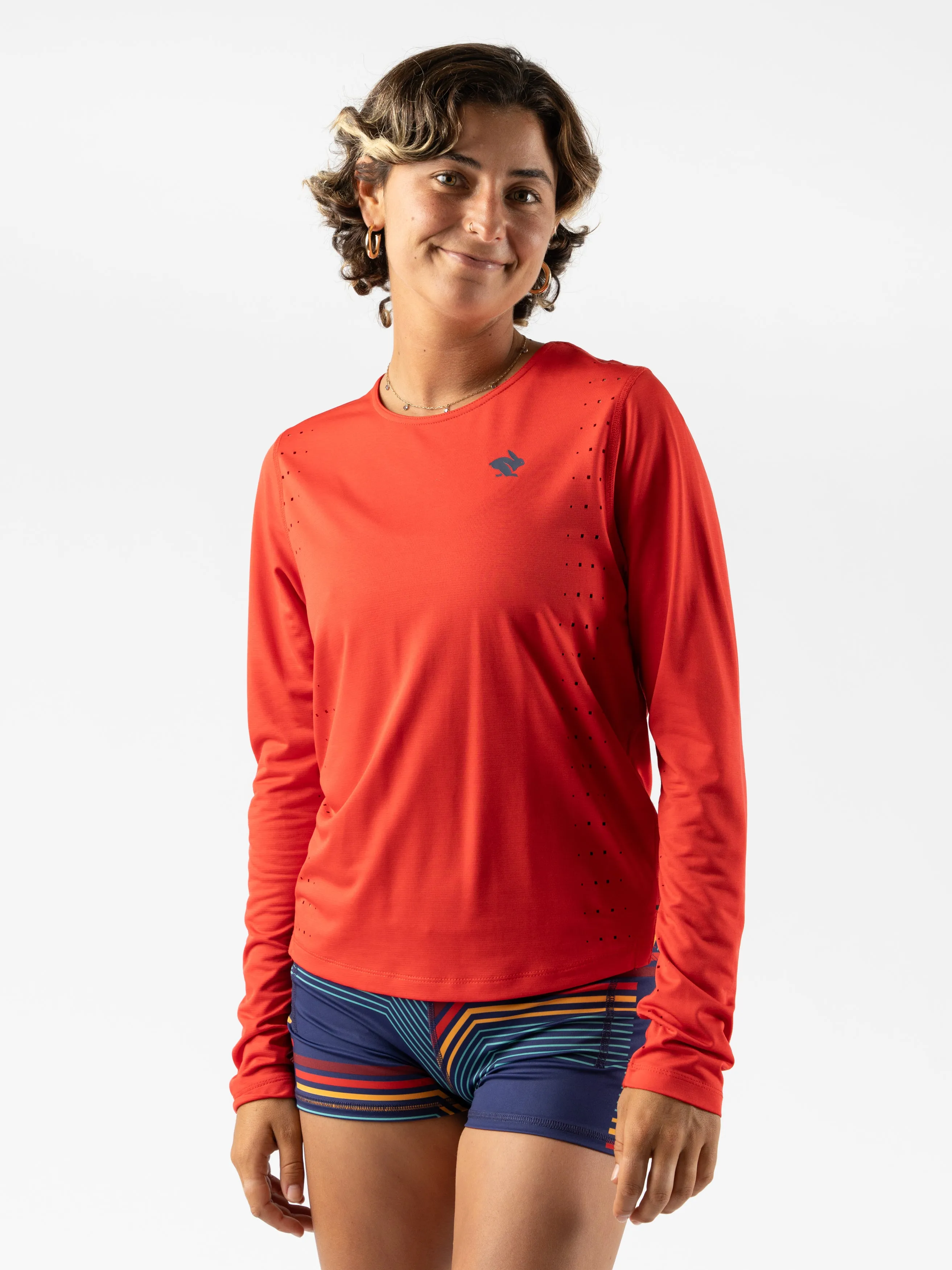 rabbit - Race Pace Tee LS - Fiery Red - Women's
