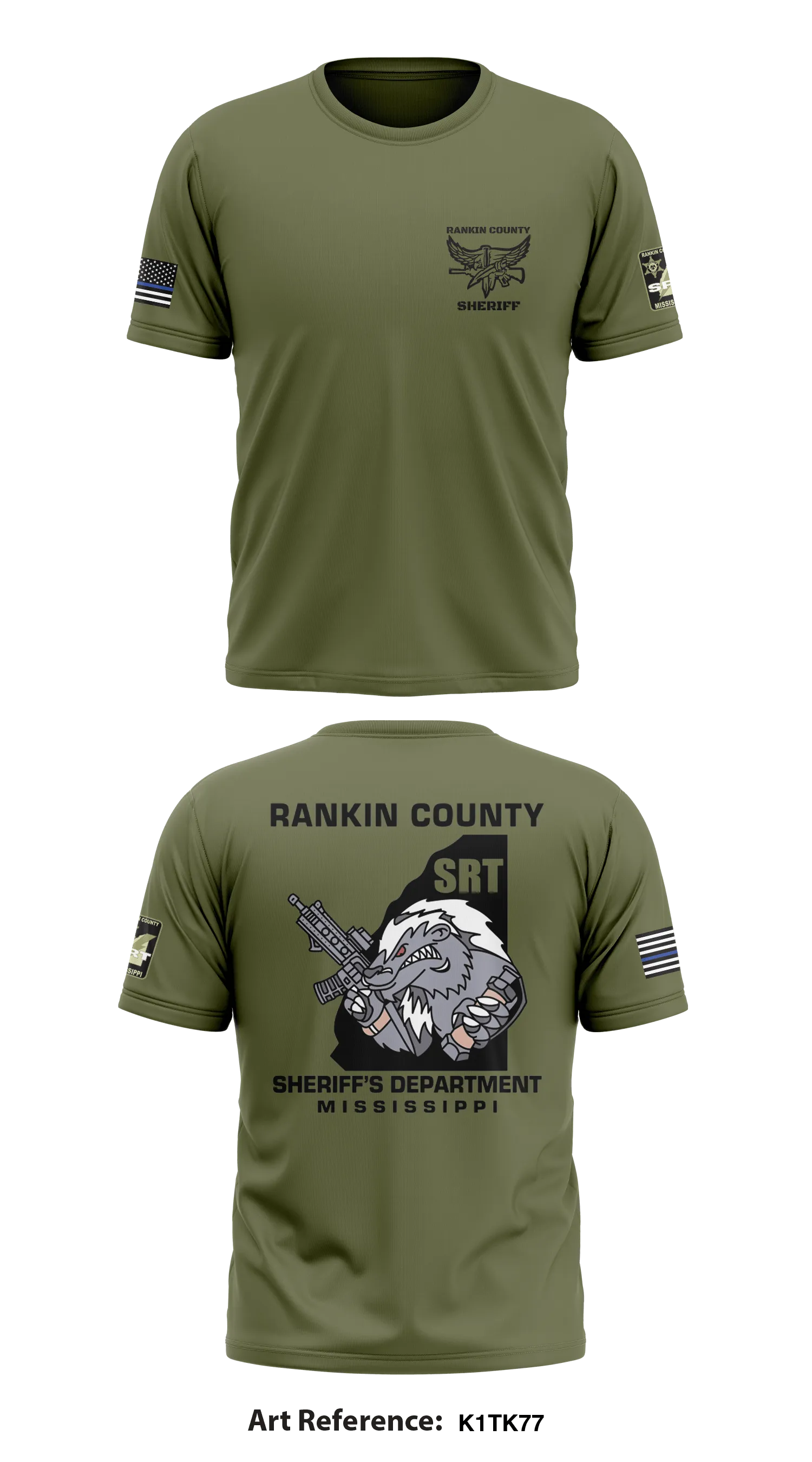 Rankin County Sheriff SRT Store 1 Core Men's SS Performance Tee - k1Tk77
