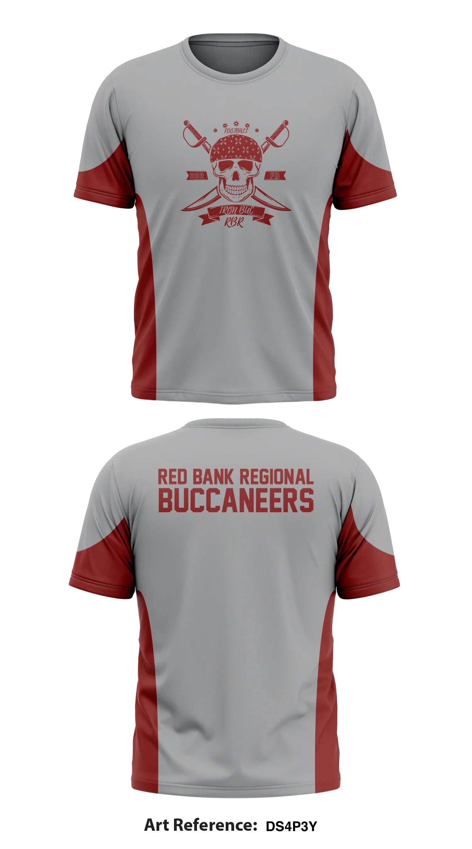Red Bank Regional Buccaneers Store 1 Core Men's SS Performance Tee - dS4p3y