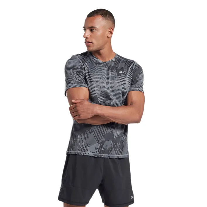 Reebok One Series Running Jacquard Mens Tee -Grey
