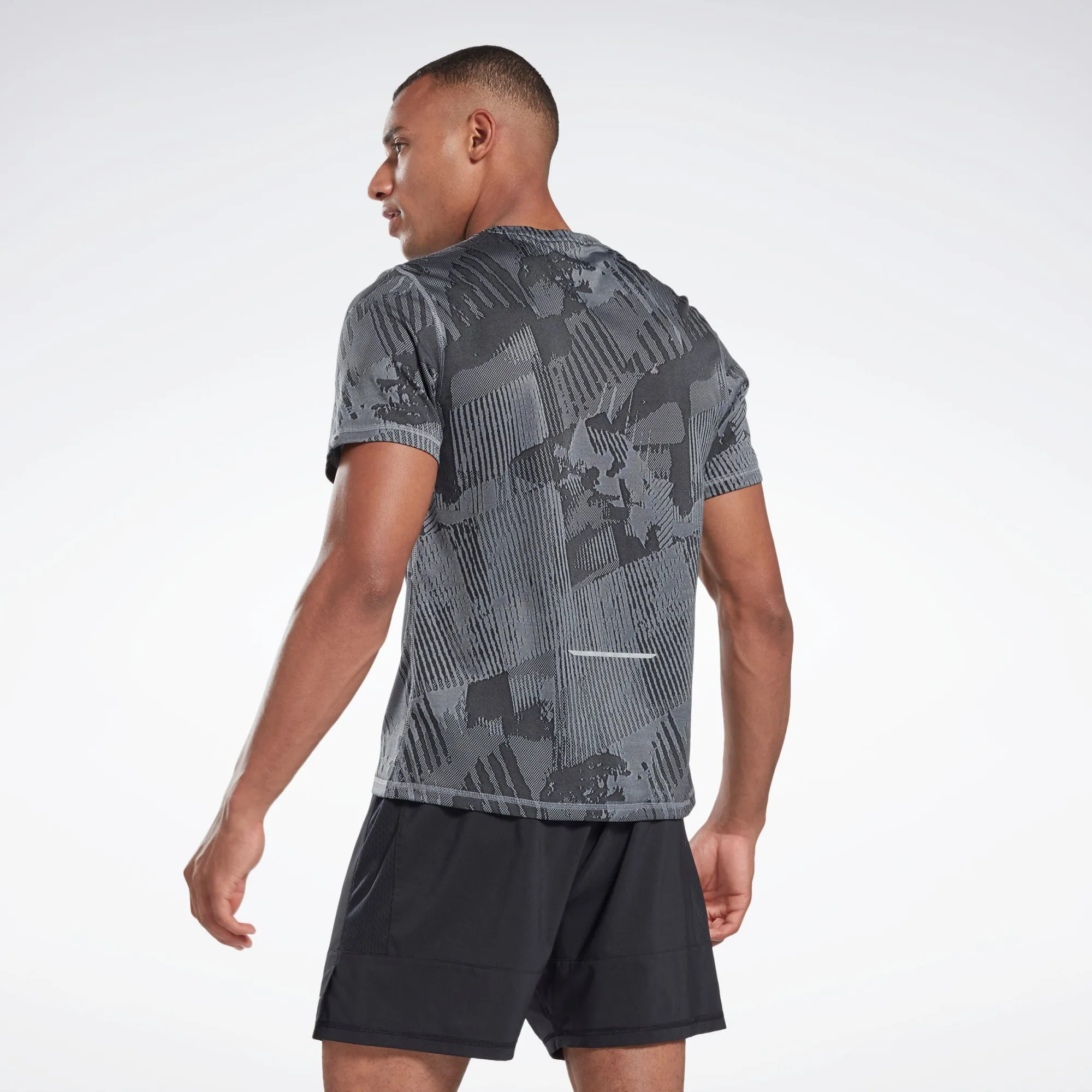 Reebok One Series Running Jacquard Mens Tee -Grey
