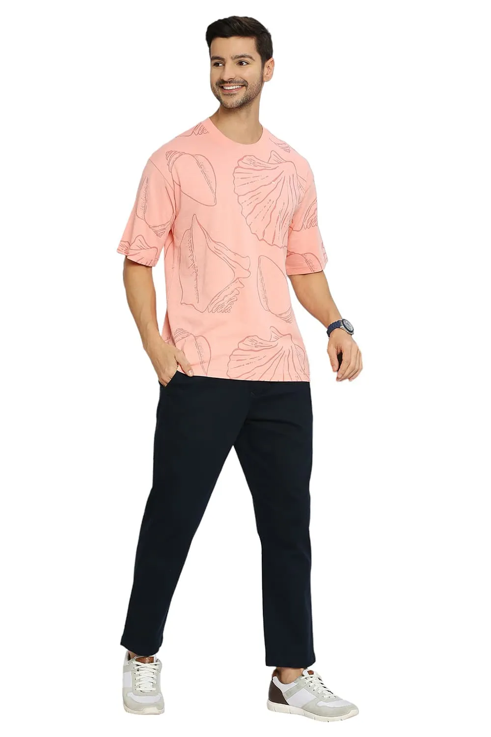 Relaxed Fit Cotton Printed Crew T-shirts