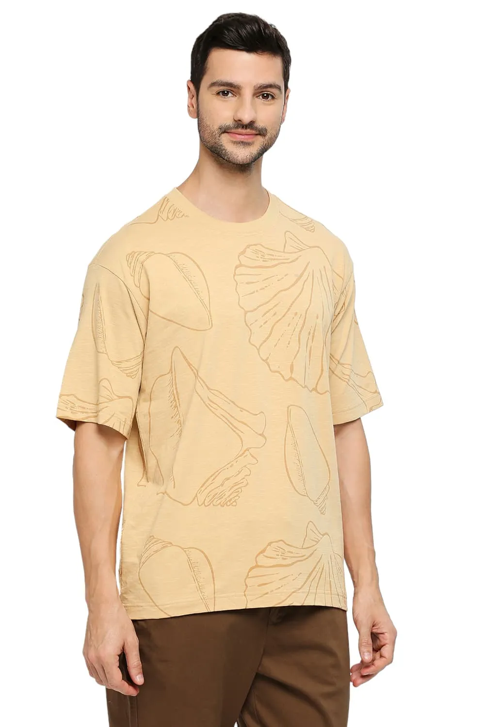 Relaxed Fit Cotton Printed Crew T-shirts