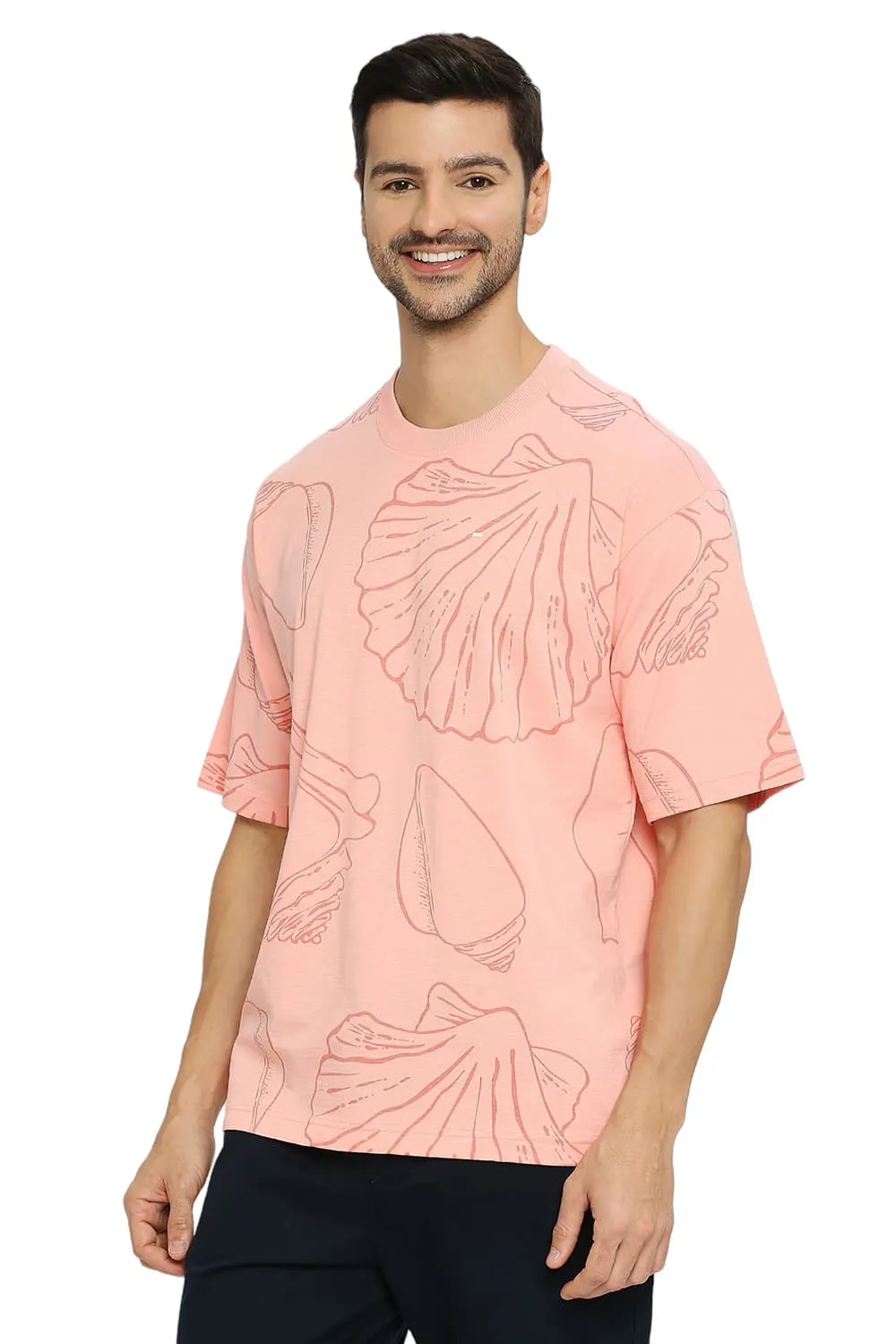 Relaxed Fit Cotton Printed Crew T-shirts